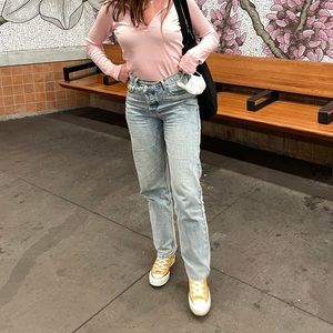 Princess Polly Criss Cross Asymmetrical Jean